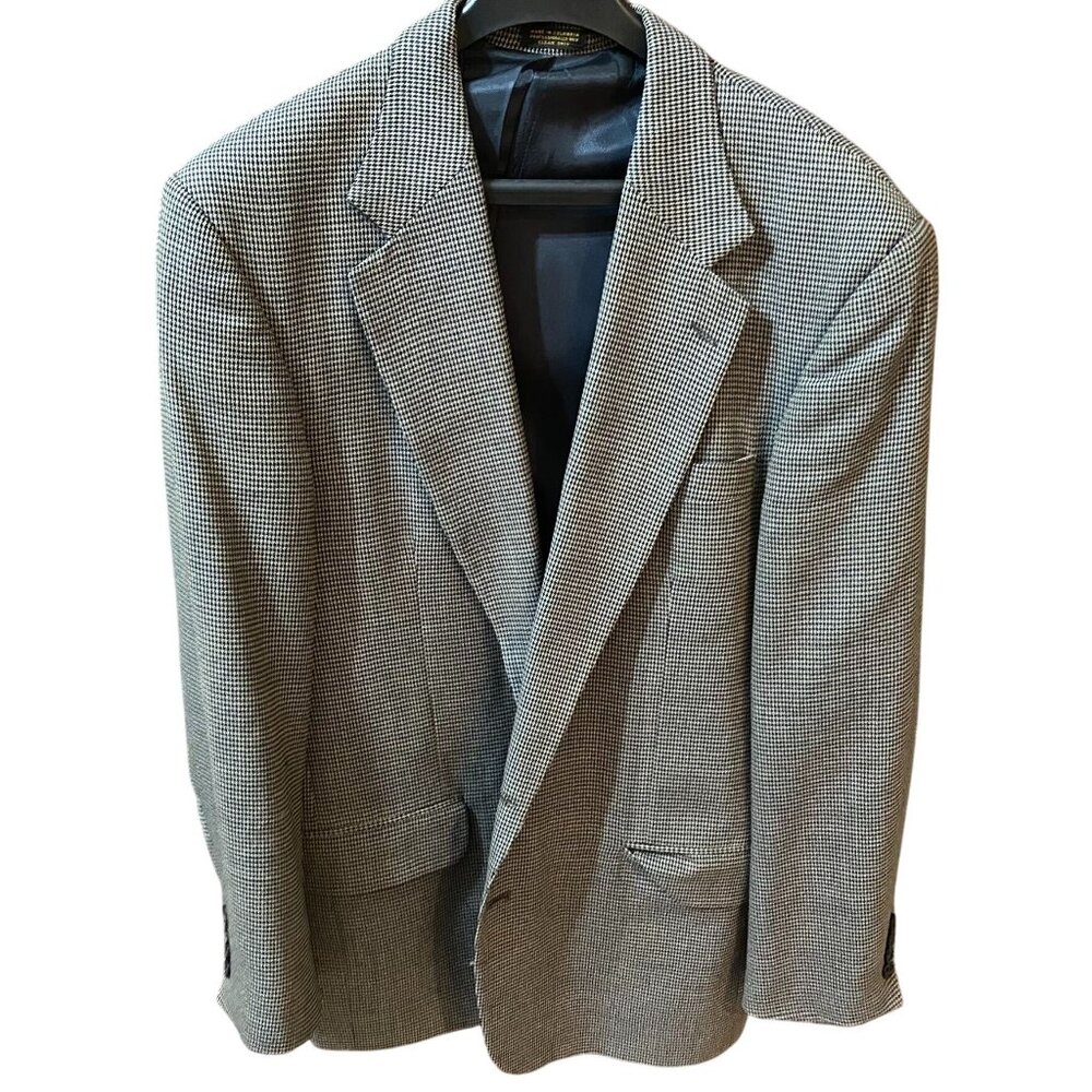 Oscar De La Renta Mens Sports Blazer Coat Jacket 44 Long Tailored 100% Wool